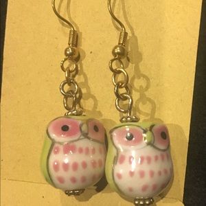 Ceramic Owl Earrings